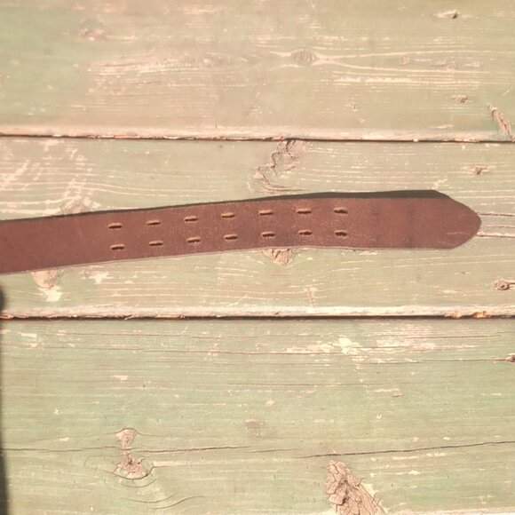 Vintage Old Navy Double Notch Unisex Real Leather Belt - LG - Picture 6 of 9